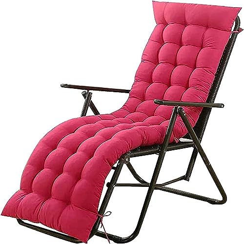 RUYICZB Auflagen Für Gartenliegen,Auflage Sonnenliege Gartenliege Liegenauflagen Anti-Rutsch-Design Polster Kissen Dick Liegestuhl Relaxliegenauflage, Stuhlkissen Rückenlehne,Rot,180x48cm