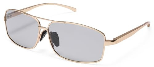 AOURBENE Herren Vintage Sechseckige Polarisierte Sonnenbrille mit UV400 Schutz für Erwachsene und Outdoor-Enthusiasten
