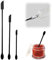 Juego de 3 mini espátulas de silicona, pequeña cuchara de silicona, espátula, espátula de cristal, espátula de belleza, espátula cosmética, mango largo, agitador de loción de silicona para botellas
