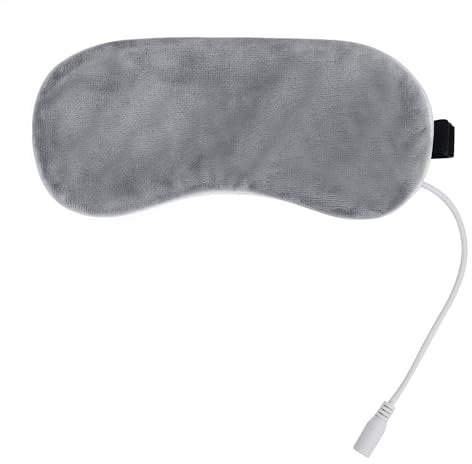 Elektrisch beheizbare Augenmaske USB Wärmende Augenmaske Schlafmaske Augenklappe Gegen Blepharitis, Augenringe, Trockene Augen (Grau)