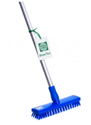 Profi Hygiene Schrubber 30cm mit Stiel 145cm Lang Blaue PBT-Borsten | HACCP, Kunststoff Borsten, Lebensmittel Industrie, Profischrubber