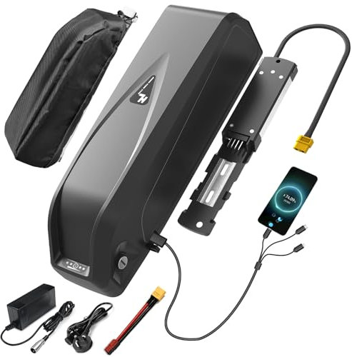 Ebike Battery 48V 20AH Hailong 03 Electric Lithium-ion Bike Battery with Waterproof Bag/Charger/Anderson /XT60 XLR connector for 48V 250W 300W 400W 500W 600W 700W 1000W 1200W 1500W Motor (0-1500W)