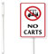Geroclonup Schild mit Pfahl, rostfreies Aluminium, 30,5 x 38,1 cm, kein Wagen, Parkplatz, Ständer für Golfplatz, Gras, Rasen, Outdoor-Dekoration