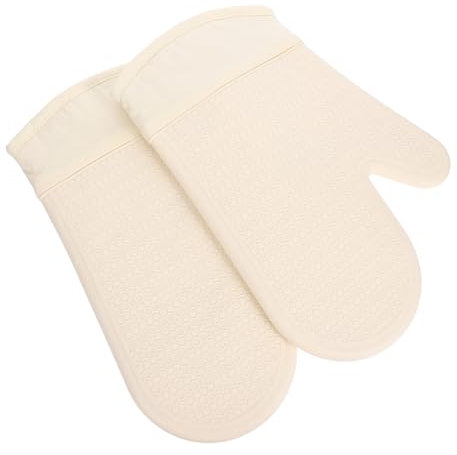 COLLBATH 1pair Oven Mitts Heat Insulated Gloves for Cooking and Baking Anti-scalding Non-slip Kitchen Gloves Lightweight Design for Home Restaurants Present Giving