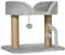 PawHut Árbol Rascador para Gatos Pequeños Altura 42 cm Árbol para Gatos con Nido Bolas Colgantes y Postes de Sisal 48x38x42 cm Gris Claro