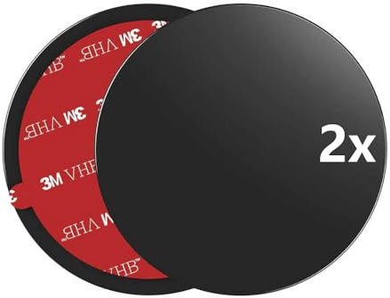 gumrox® 2X Adapterplatte für Armaturenbrett, Klebeadapter Klebeplatte Klebepad für Navi Saugnapf Befestigung ideal für Navigationsgerät Handyhalter 80mm