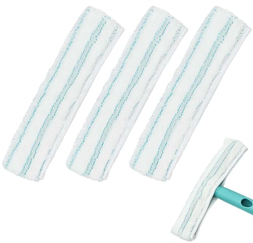 3 Stück Fensterwischer Ersatzbezug Kompatibel, Mikrofaser Ersatz Bezug Streifenfreie Fensterreinigung, Einwascher Window Washer, Für Keramikplatten Spiegel und Fenster