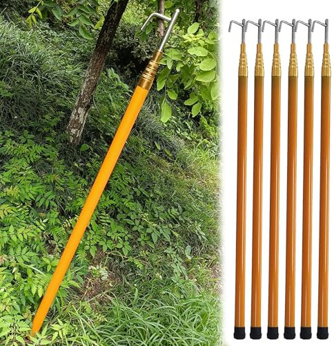 Bootshakenstange/Bootshaken Bootshaken Aus Edelstahl 304 Für Andocken, Teleskopierbar Und Schwimmend, 4 5 6 M Lang. Leichter, Verstellbarer Stangenhaken Für Notfall/Rettung/Kontrolle(6pack,5M/16.4FT)