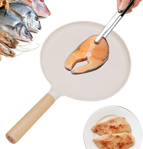 Bratpfanne, Antihaft- , 25 cm Backofensicherheit, leichtes schweres Kochgeschirr, 41 x 24 cm Grill & Friteuse Funktionen für Elektroherd, Camping und Heimgebrauch