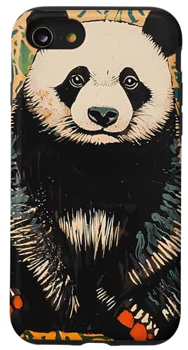Folk Art Panda With Bamboo Case for iPhone SE (2020) / 7 / 8