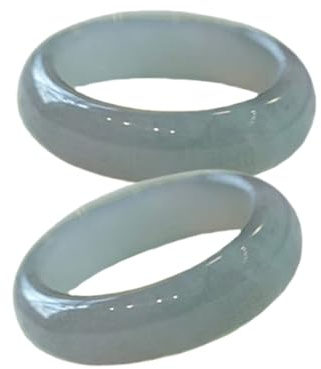 Ddujbtp Modische natürliche Jade-Ringe, Dekoration, tragbar, für Frauen, einfacher Retro-Stil, chinesischer Stil, Urlaubsgeschenke, mit Geschenk-Box, zerbrechliche Jade-Pflege