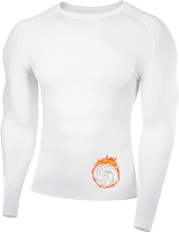 Runhit Thermoshirt Herren Winter Thermo Oberteil Langarm Thermounterwäsche Funktionsunterwäsche Atmungsaktiv Thermounterhemd Skiunterwäsche Männer Warme Unterwäsche für Sport Fitness Ski
