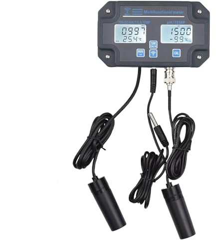 MOOILKO Testeur de qualité l'eau numérique 6 en 1, Wi-FI, PH/EC/TDS/SEL/GS/Temp, analyseur d'eau, Application contrôle Intelligent, Surveillance à Distance Ligne Précision portative