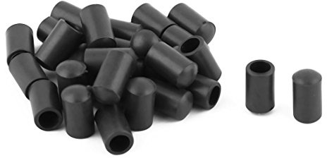 sourcing map 28stk. 6mm Durchm Schwarz Stuhl Fuß Bodenschutz Abdeckung | Familie Gummi