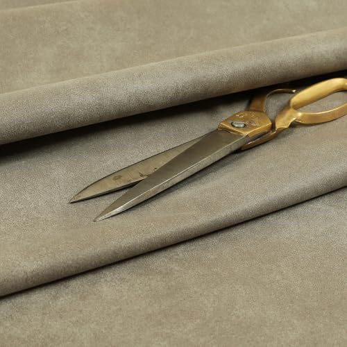 Soft Durable Faux Suede Feel Leather Upholstery Fabric, Grey | By The Metre, Faux Suede