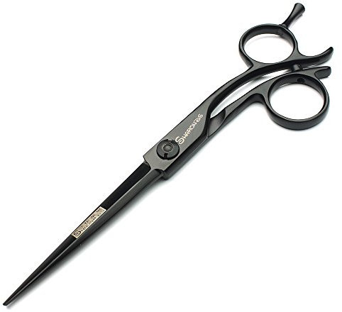 6 schwarze haarschneideschere kits clipper japanischen friseur schere(6-Zoll-Flachschere-C)