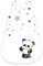 Herding Baby Best Baby-Schlafsack, Panda Motiv, 70 cm, Seitlich umlaufender Reißverschluss und Druckknöpfe, Weiß