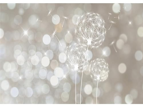 decomonkey | Fototapete Pusteblume 500x280 cm XXL | Tapete | Wandbild | Wandbild | Bild | Fototapeten | Tapeten | Wandtapete | Wanddeko | Wandtapeten | Blumen Pflanzen beige