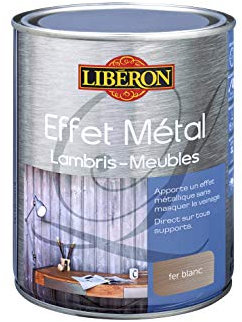 LIBERON Effet métal pour meubles et lambris, Fer blanc, 1L