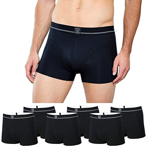 Romberg Herren Boxershorts, 6er Pack (Schwarz mit Label, M)