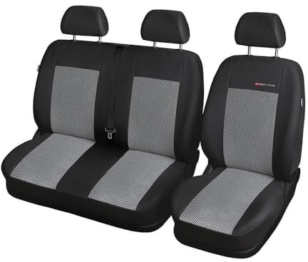 Mossa - Maßgeschneiderte Sitzbezüge Auto kompatibel mit Iveco Daily VI Van (2014- ) ohne Tisch in der Lehne - Autositzbezüge Schonbezüge für Autositze - E2