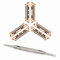 OMECKY [Spring Bar] Connectors Compatible with Apple Watch Band Adapter, Rose Gold (3 Pack)