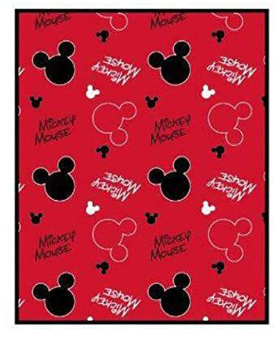 Aptex Fleece-Decke Kinderdecke Mickey Mouse 120x150, Mikrofaser, orange, Baby