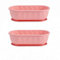 Lot de 2 jardinières en plastique pour fenêtre de 35,6 cm - Pour balcon, rebord de fenêtre, terrasse, jardin, rose