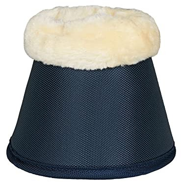 HORZE Lincoln Hufglocken mit Kunstfell, Blau, XL