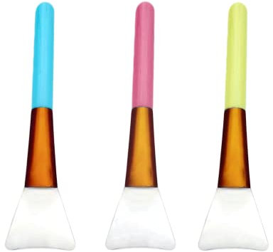 Pennello Maschera Viso, 3 Pcs Spazzola in Silicone per Maschera Viso, Strumento di Bellezza Morbido Silicone e Strumento di Bellezza Pennello Maschera, per Care per Applicare Maschera Facciale