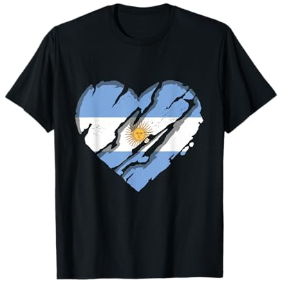 Argentina Corazón Bandera Argentina Orgullo Argentino Camiseta