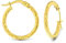 MIORE Schmuck Damen, Ohrringe Gold 585 14 Karat, Creolen Gold, Echt Goldene Kreolen 18.5 mm Durchmesser, Damenohrringe, runde Hoops Ohrringe Damen, Damenschmuck Handgemacht