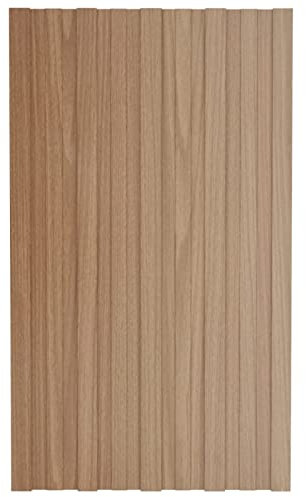 Gecheer Panneaux de Toiture Tôles Polyvalente en Acier galvanisé 12 pcs Bois Clair 80x45 cm
