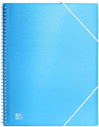 Oxford, Dokumentenmappe aus Kunststoff, A4, 30 transparente Hüllen, Blau