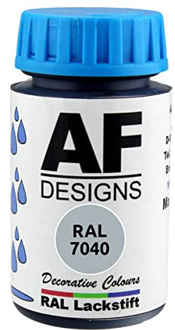 Alex Flittner Designs Vernice vernice RAL 7040 grigio finestra lucido 50 ml legno metallo mobili bagno vernice ritocco vernice riparazione