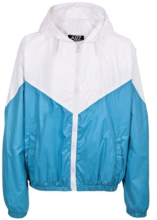 A2Z 4 Kids Girls Boys Motorcycle Biker Windbreaker Shower Proof Contrast Panelled Zipper Waterproof Lightweight Jacket Age 5-13 Years