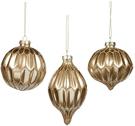 Goodwill Christbaumkugel Glas Creme D 8 cm Vorteilangebot Ass Pro 3 Stück