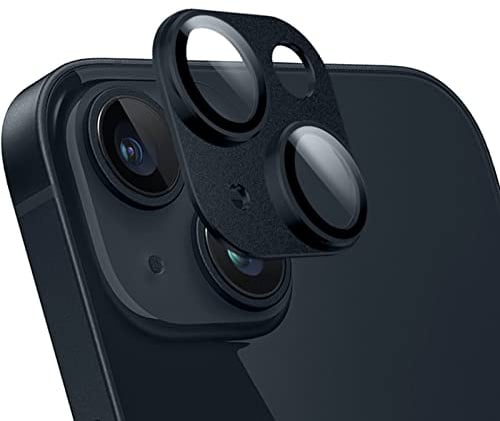 Kameraschutz für iPhone 14 / iPhone 14 Plus Kamera Schutzfolie, Schwarz | 9H Härte Panzer Schutz Glas Folie Aluminiumlegierung Kamera Linse Schutzfolie für iPhone 14 / iPhone 14 Plus