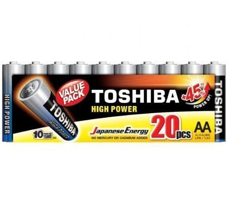 TOSHIBA LR6GCP MP-20 BATTERY SINGLE-USE BATTERY AA ALKALINE