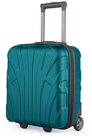 suitline - Kleiner Koffer 45x36x20 cm, Easyjet Freigepäck Underseat Handgepäck, Bordgepäck Trolley leicht, 30 Liter, ABS Hartschale, Aquagrün
