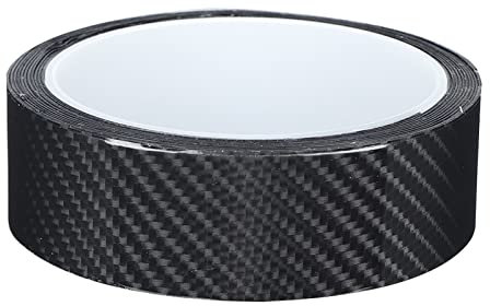 Auto Einstiegsleisten Aufkleber Kantenschutz, Kohlefaser Klebeband Carbon Folie 6D Schwarz Selbstklebend Autofolie Autotür-Kantenschutz Motorrad DIY (3CM*3M)