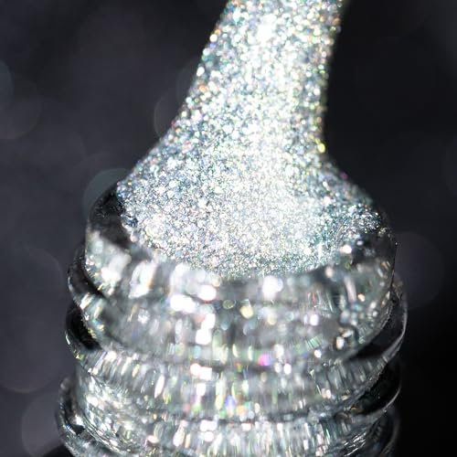 BURANO Reflektierender UV-Nagellack 7.3ml - Diamond Nail Glitter Gel, Sparkly Sommer Herbst Farbe, Holografischer Glänzender Gel Polish (JL2)