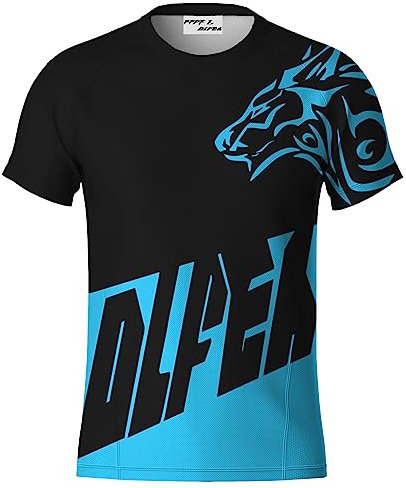 Mountainbike MTB Top Kurzarm Atmungsaktiv Bequem Weich Feuchtigkeitstransport - Radtrikot - Jersey - Fahrradshirt Kurzarm - Radshirt - Bikeshirt MTB,T-Shirt Schnell Trocknen (Blau,XL)