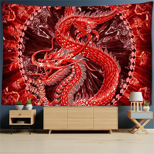 Drachen Totem Wandteppich Cartoon Burg Wandbehang Zimmer Teppich Tagesdecke Strandmatte Wohnkultur Wandteppiche Kunst 230x180cm