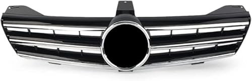 Auto Kühlergrill für Benz CLS-Class C219 W219 2004-2007, Grill Schwarz Glänzend Doppel-Lamellen Grill Front Doppel Rippen Grill Kühlergrill Links Rech