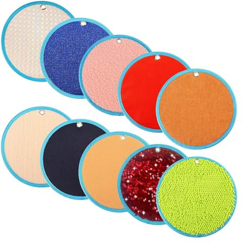 Sinnesmatten für Autistische Kinder, Sensorische Fliesen, Taktile Scheiben, Multisensorisches Textur Spielzeug, Sensorischer Teppich, Sensory Mats (Rund)