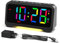 Wecker Digital mit 8 Farben Digitalanzeige, Doppelalarm, Dimmer, 76-110dB, Werktag-Wochenendmode, Abschalt-Speicher, Nachtlicht, Digitaler Kinderwecker für schulanfänger, Mädchen, Jungen (RGB)