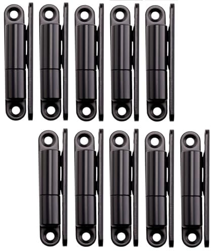 SOTECH 10 pernios para puertas bisagra atornillable 15 x 83 mm Bisagra de renovación para puertas interiores para atornillar (acero negro)