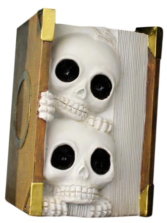 POPETPOP Skull Planter Mini Resin Skull Flower Skull Decor for Halloween Indoor Garden Decor