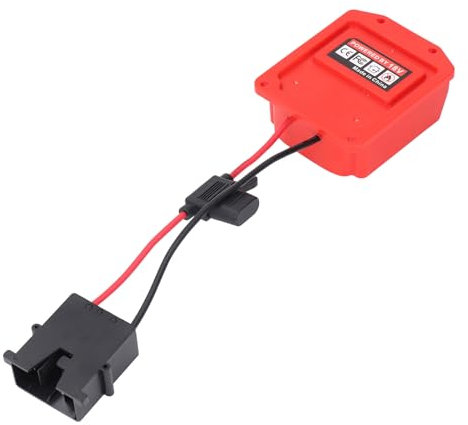 VBESTLIFE Batterieadapter 18 V für 48-11-1828 M18, Adapter mit Kabelbaumanschluss, Kompatibel mit Peg Perego, für Kinder-Reitspielzeug (Schwarzer Stecker)